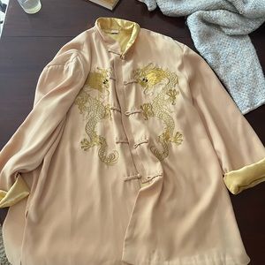Vintage Silk Asian inspired Jacket. Fits like a M/L